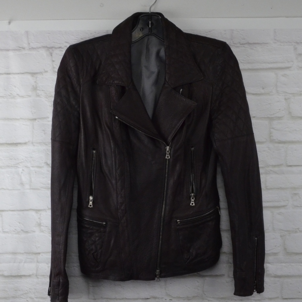 Sylvie Schimmel - red/brown lamb leather jacket